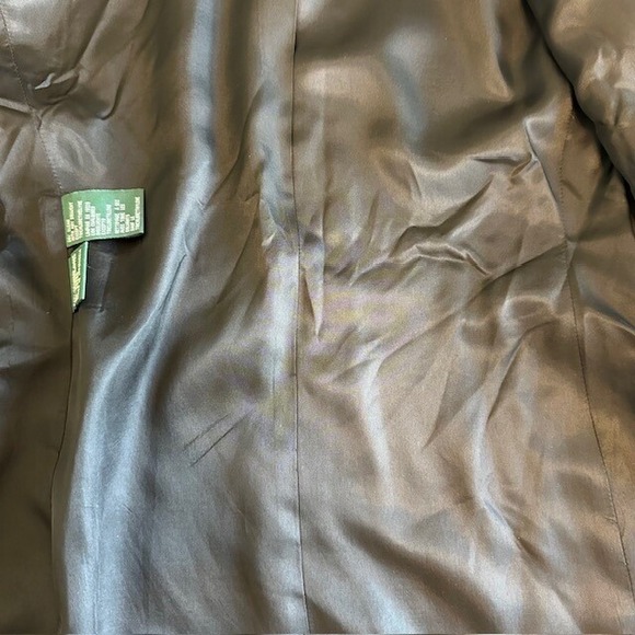 Womens‎ Lauren Ralph Lauren Blazer Velvet Collar Equestrian Wool Black Size 4 - Picture 10 of 12